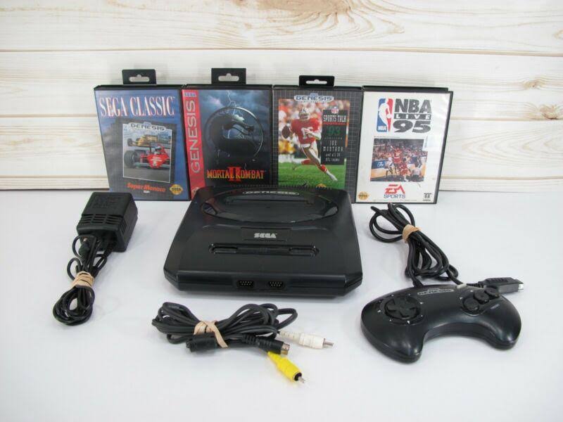 Sega Genesis 32x System Console (ntsc) with Sega Power Supply u0026 Link Cable