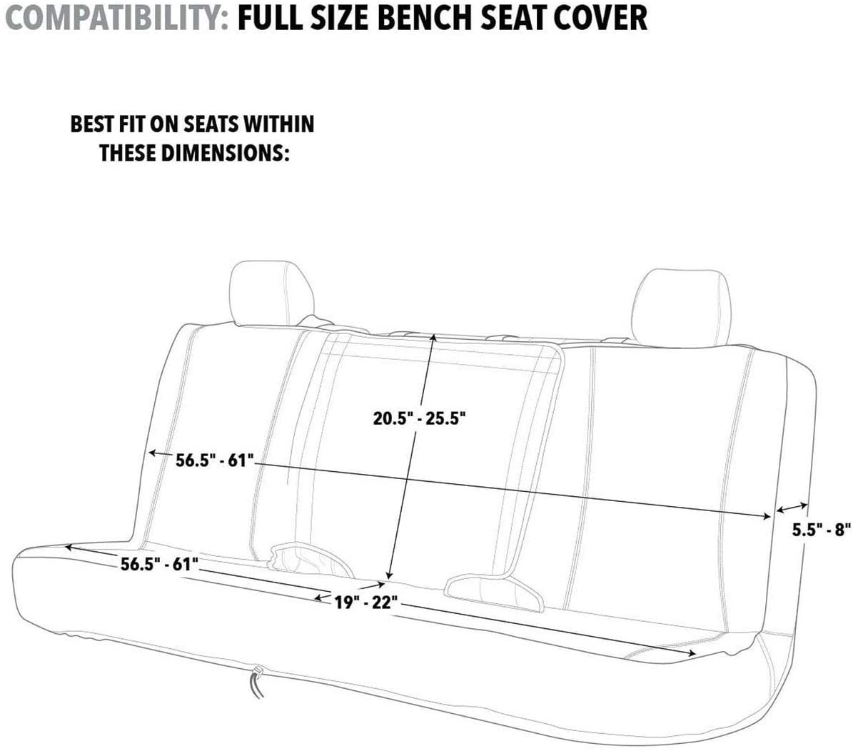 Realtree Camo Browning Logo Switch Back Bench Seat Cover for Truck, Car and SUV, Water Resistant