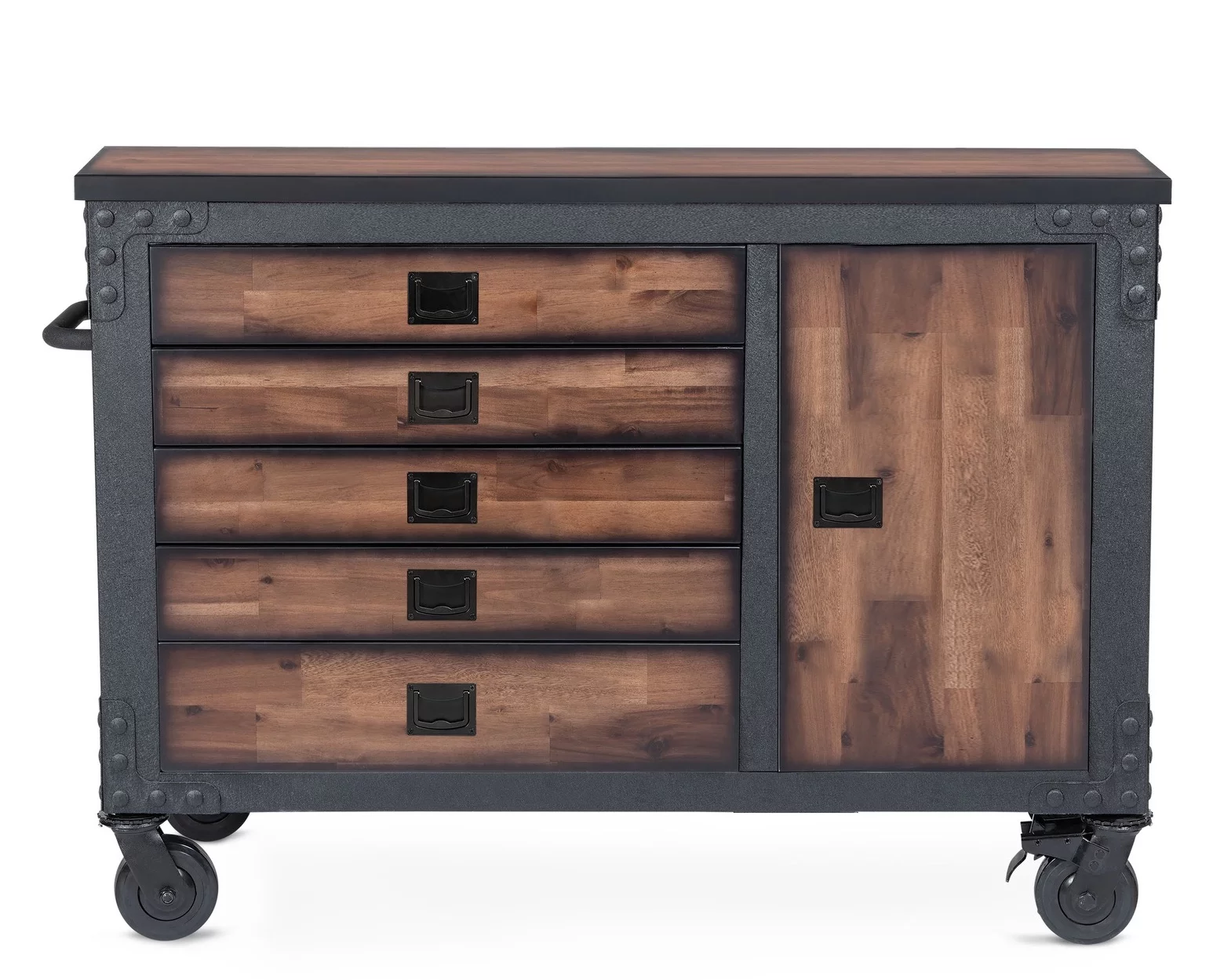 DuraMax 48 in. 5-Drawers Rolling Tool Chest with Wood Top