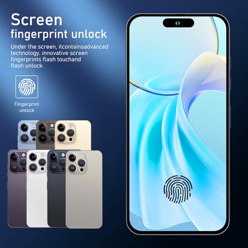 A15 PROMAX Smartphone, 6+256GB Unlocked Phone, Android 13.0, 48+108MP Zoom Camera, Long Battery Life 6800mAh, Dual SIM, 6.7“ HD Screen,5G Phone (Purple)