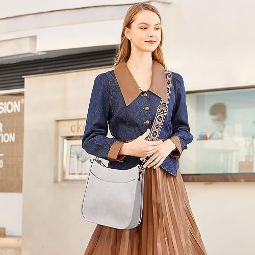 Women's Shoulder Handbags Fashion Vegan Leather Crossbody Bag Shoulder Purse For Ladies with 2PCS Adjustable Strap