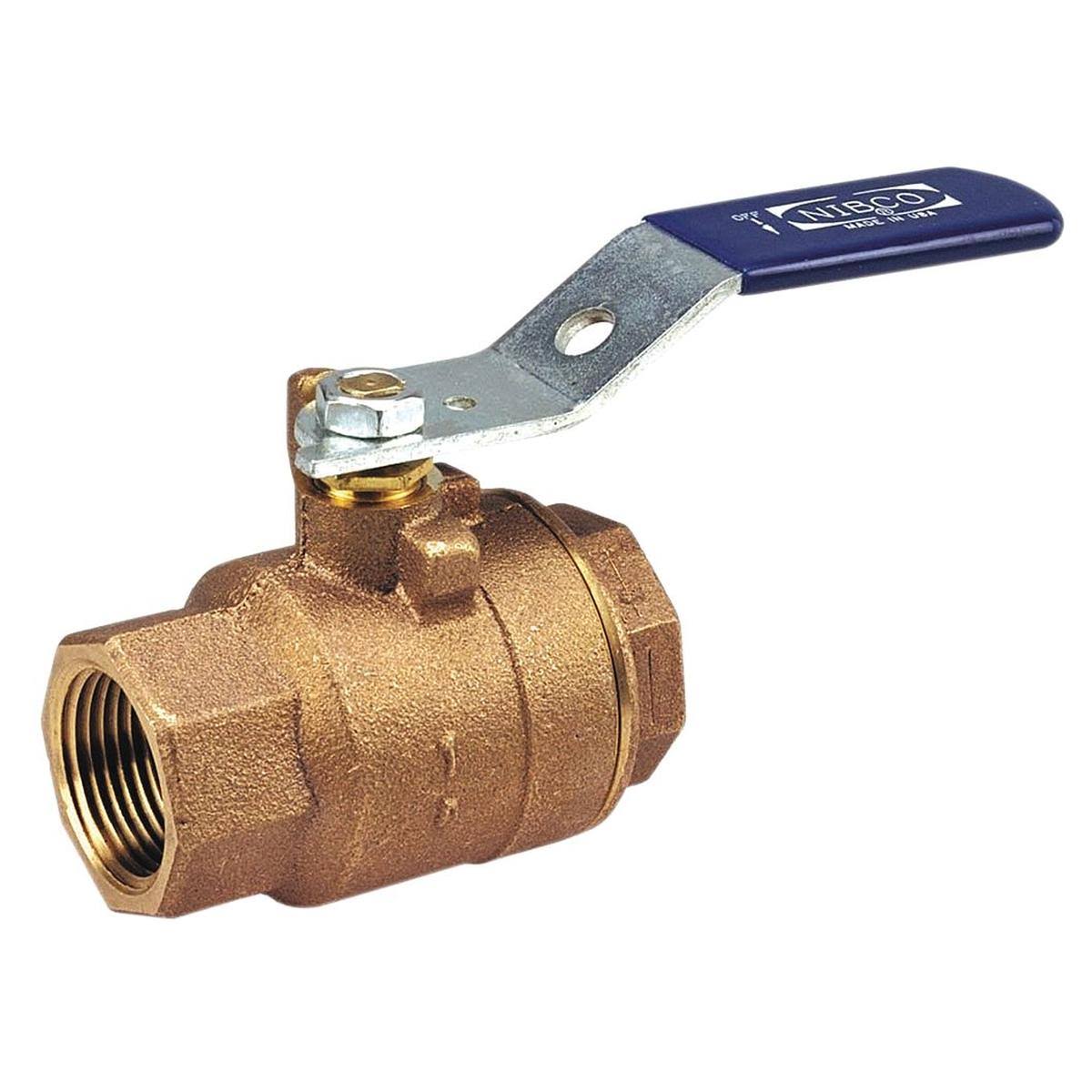Nibco T58570 2 Bronze Ball Valve,inline,fnpt,2 in