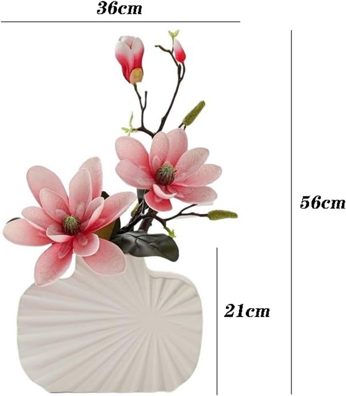 Artificial Flower, Modern Simple Magnolia Fake Flower Arrangement Living Room Simulation Bouquet Vase Flower Arrangement Hotel Decorations,Decoration Bouquets