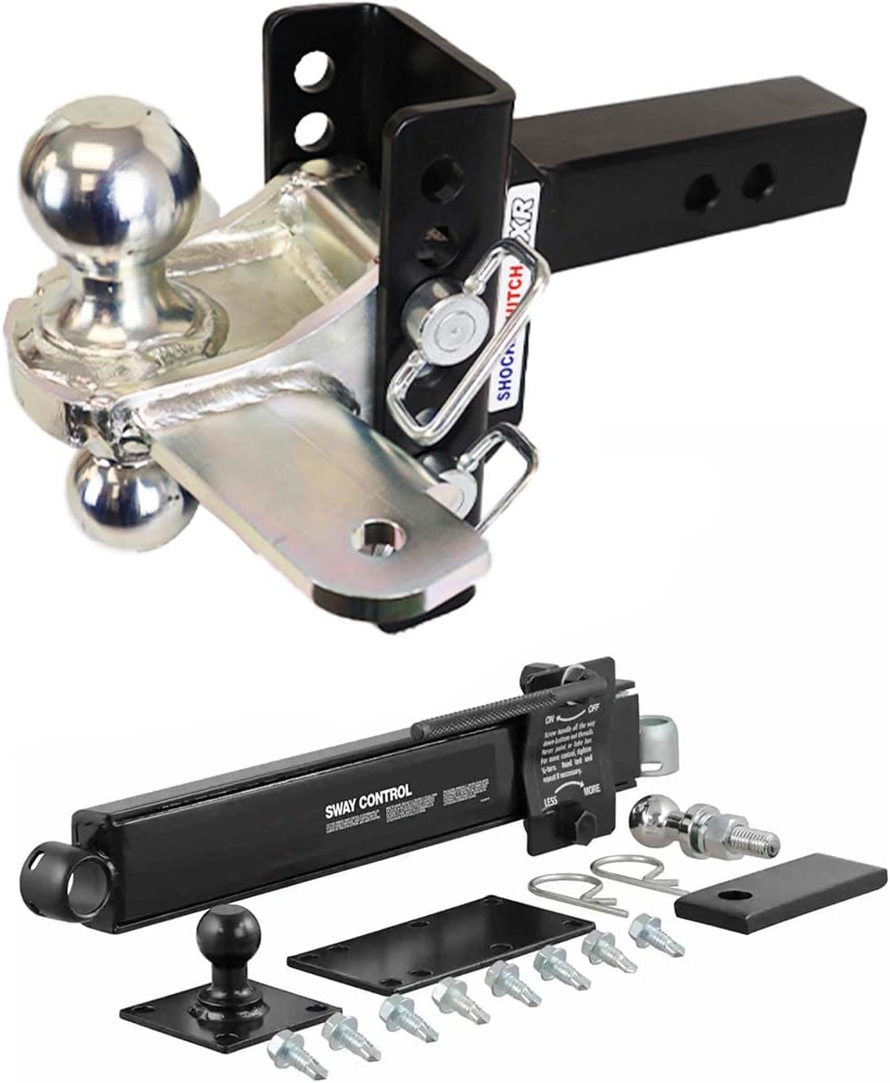 Shocker XR Adjustable Hitch Combo Ball & Sway Control Towing Kit, Fits 3