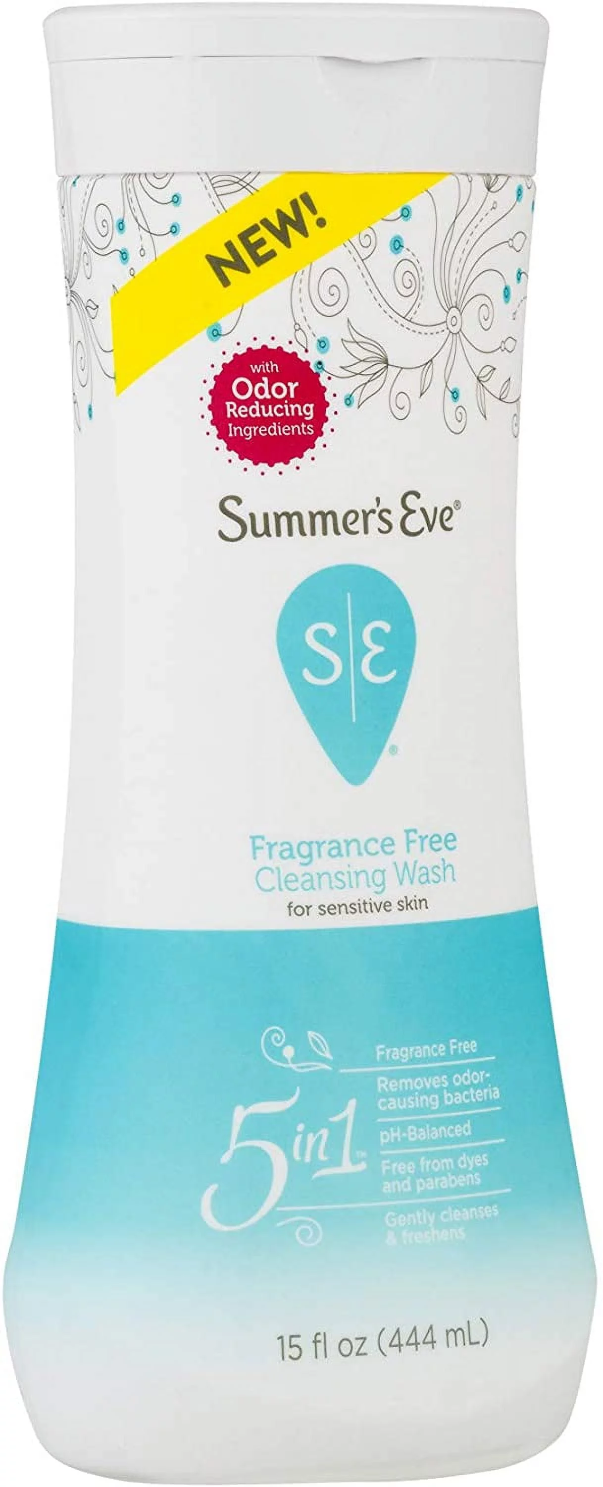 Summer's Eve Cleansing Wash, Fragrance Free, Gynecologist Tested, 15 Fl Oz, Pack of 3