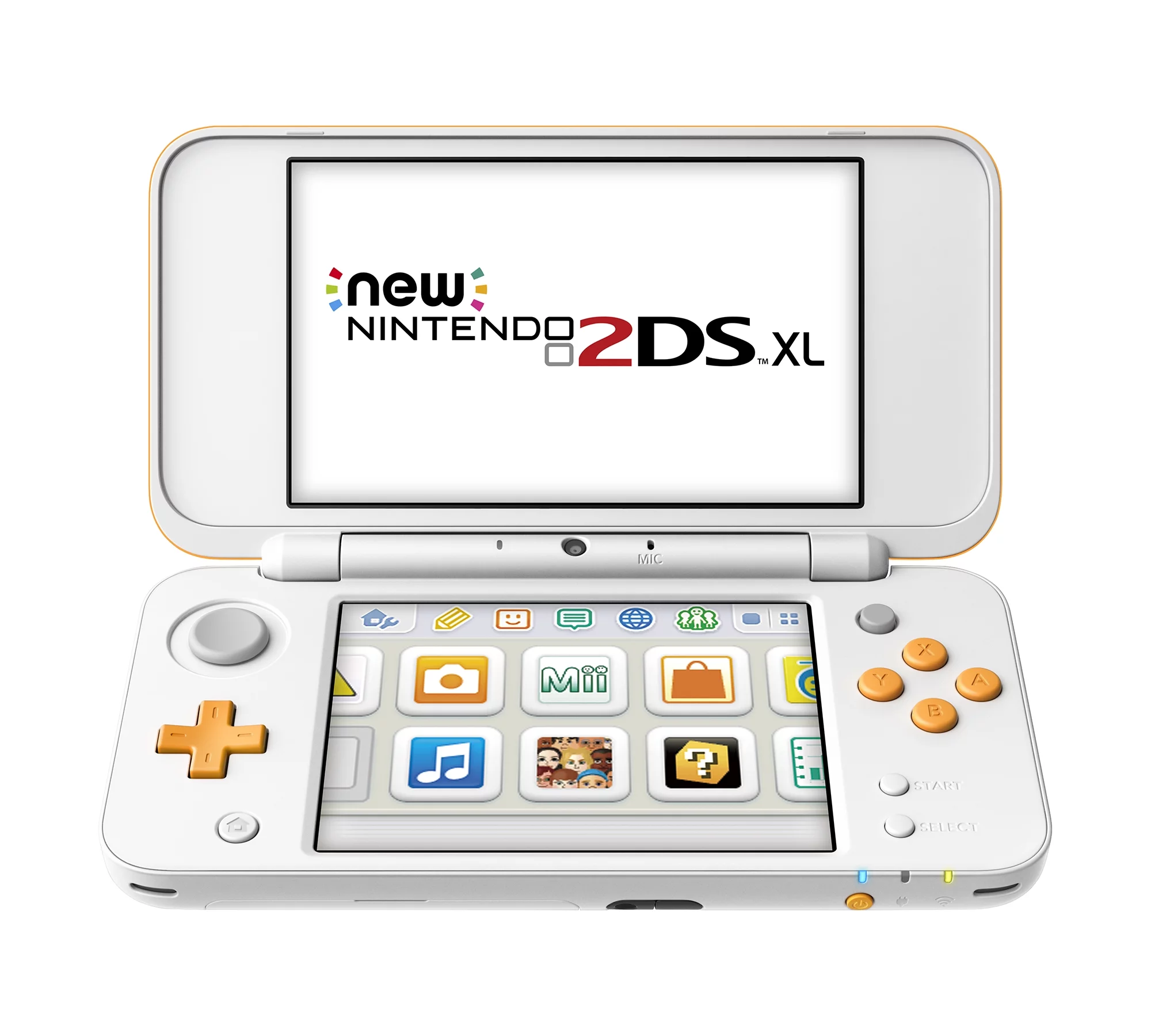 New Nintendo 2DS XL System w/ Mario Kart 7 Pre-installed, Orange & White