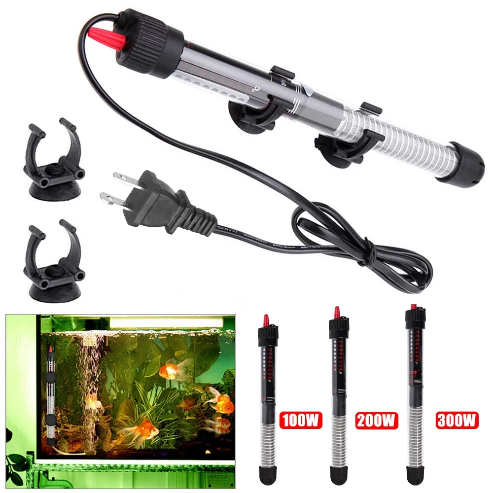 200W Fish Tank Aquarium Heater, Adjustable Temperature Submersible Thermostat Heater, 1Pcs