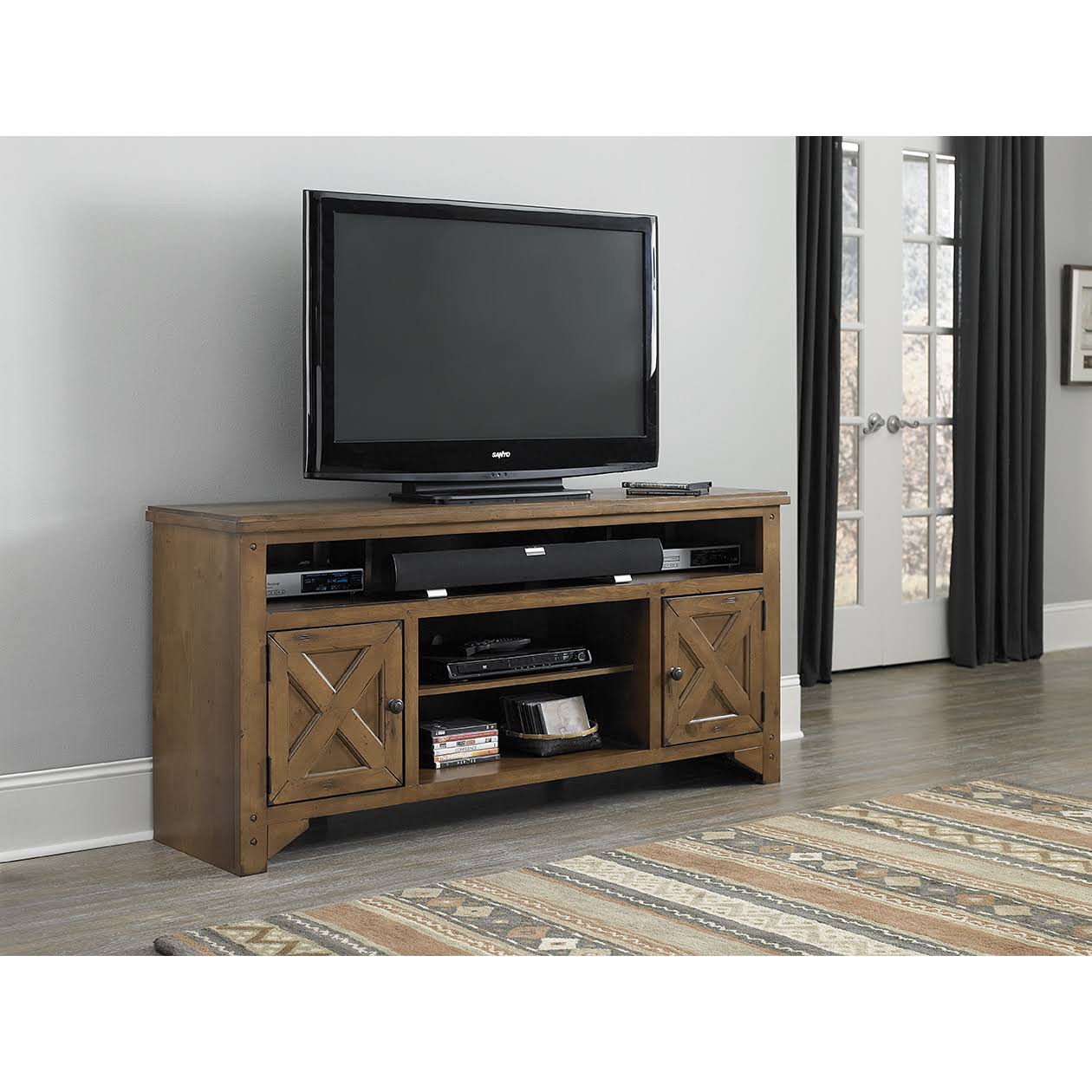 Progressive Furniture P755-54 Rialto Rustic Pine 54-Inch Console