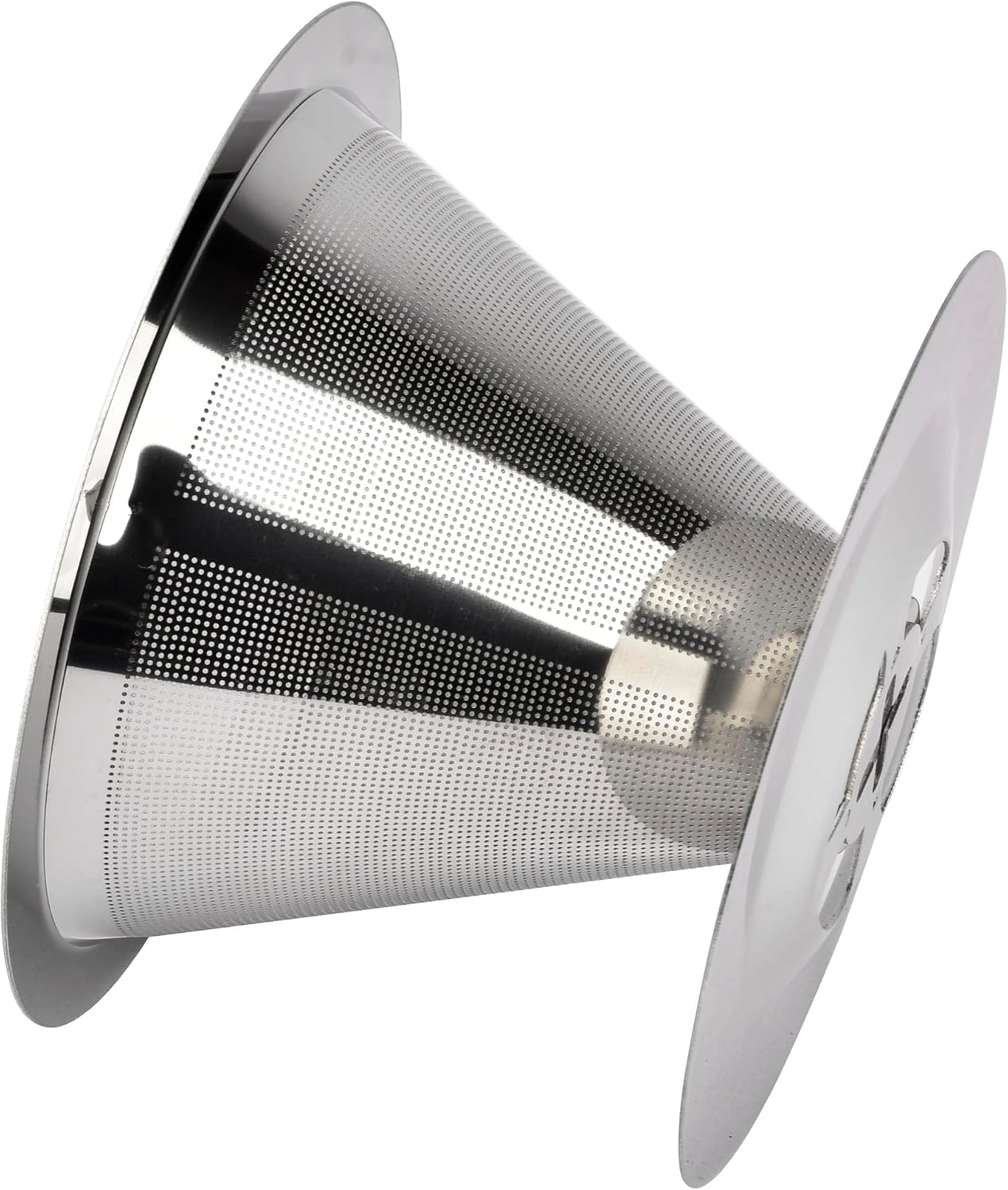 Pour Over Coffee Dripper Stainless Steel Reusable Filter Paperless Cone Coffee Maker Dripper for 1-2 Cup