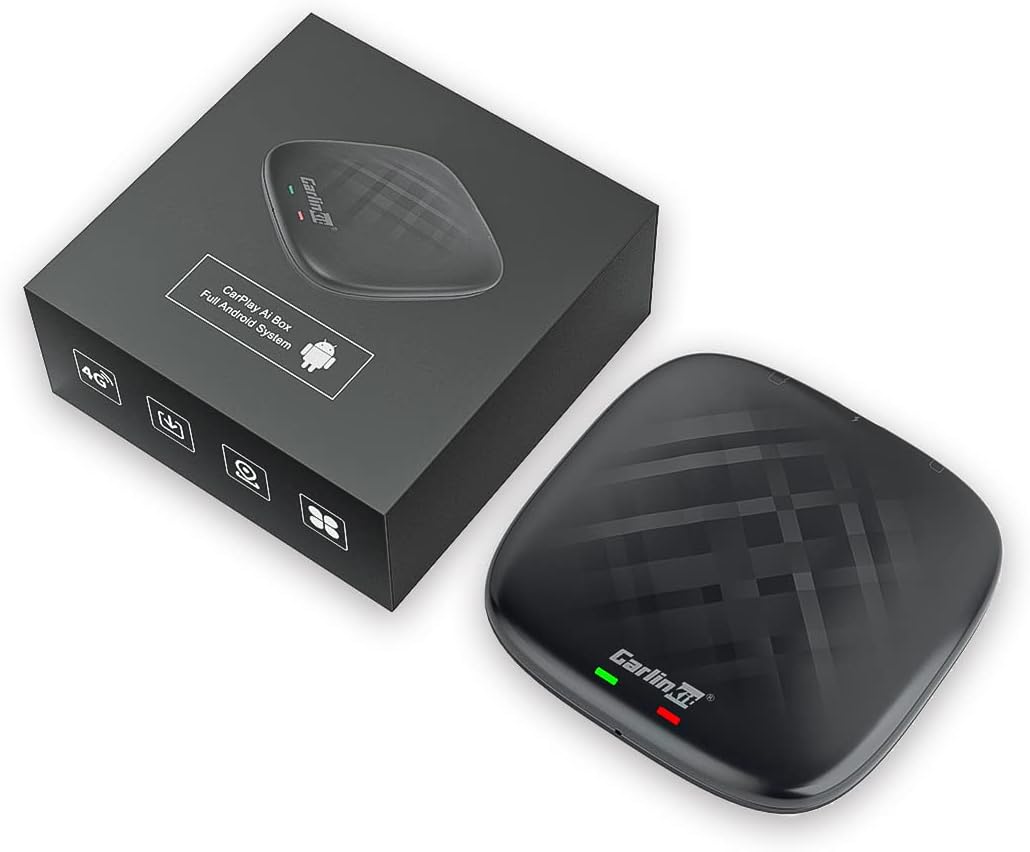 CarlinKit V3 Ai Box Wireless CarPlay & Wireless Android Auto Car Adapter - Play & Plug - Wirelessly Connect The Screen of car to Smartphone,for Cars from 2015-2022