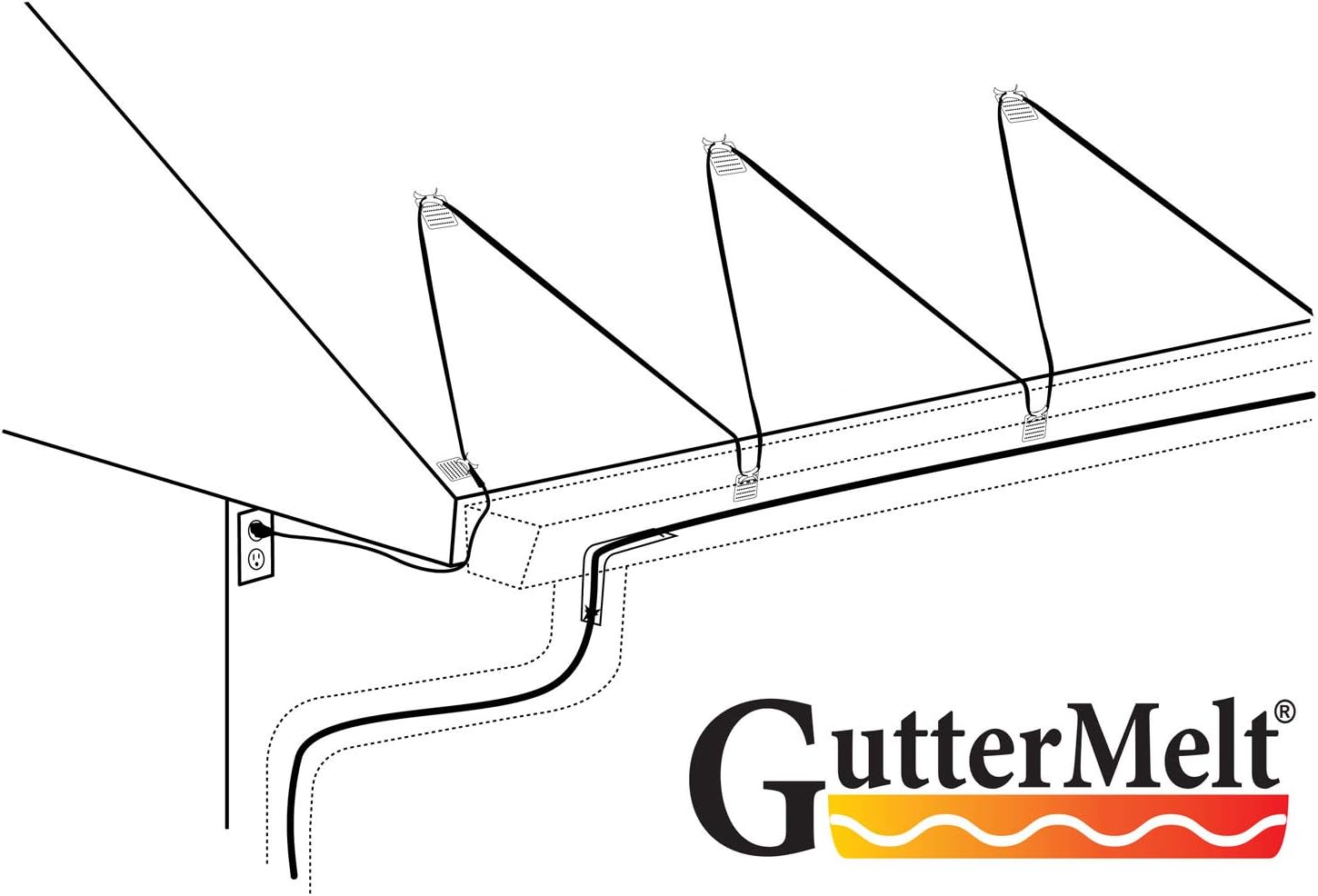 Heatizon GutterMelt 9 Watts Per Foot Roof & Gutter Snow Deicing Cable Kit (50 feet)