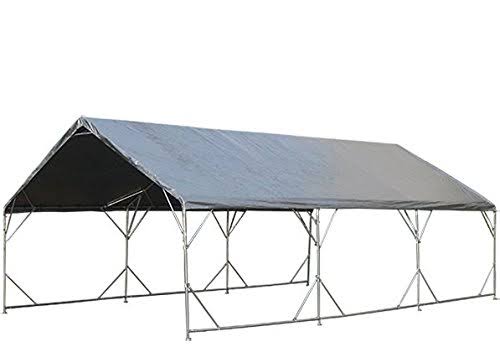 PTM 18x30 Extra Heavy Duty 12 Mil Silver Tarp Ply Coated Reinforced Canopy 6 oz 3 Layer Includes Tarps Tools and Toys Maintenanc