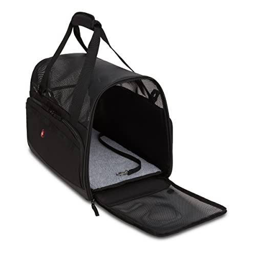 SwissGear 3323 Carry-On Pet Carrier Airline-Approved Dog Carrier & Cat Carrier, 18.5 x 10 x 10
