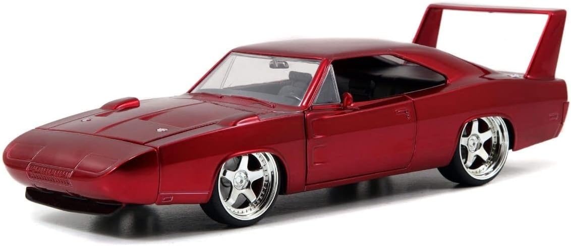Jada Toys Fast & Furious Dom's Dodge Charger Daytona DIE-CAST Car, 1: 24 Scale Red (97060)