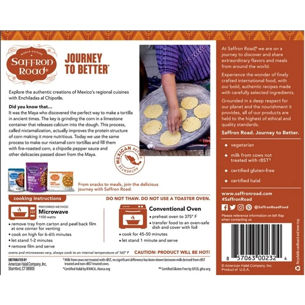 Saffron Road Chipotle Al Enchiladas, 10 Ounce -- 8 per case.