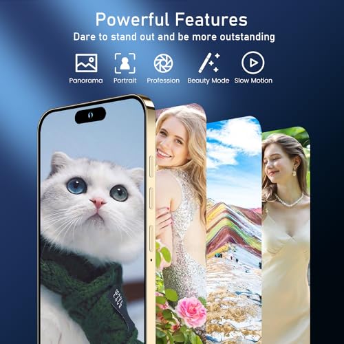 A15 PROMAX Smartphone, 6+256GB Unlocked Phone, Android 13.0, 48+108MP Zoom Camera, Long Battery Life 6800mAh, Dual SIM, 6.7“ HD Screen,5G Phone (Purple)