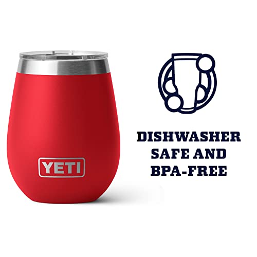 YETI Rambler 10 oz Wine Tumbler, Vacuum Insulated, Stainless Steel with MagSlider Lid, Navy