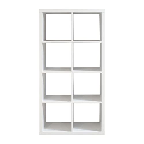 8-cube Storage Organizer, Open Back Bookcase Display Storage Shelf for Bedroom Living Room