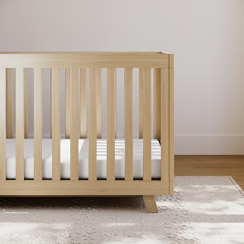 Storkcraft Beckett Convertible Crib (Driftwood) – Converts from Baby Crib to Toddler Bed and Daybed, Fits Standard Full-Size Crib Mattress, Adjustable Mattress Support Base