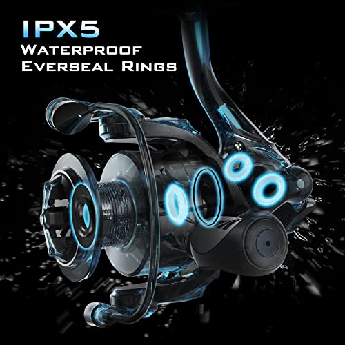 KastKing Spartacus II Fishing Reel - New Spinning Reel – Sealed Carbon Fiber 22LBs Max Drag - 7+1 Stainless BB for Saltwater or Freshwater – Gladiator Inspired Design – Great Features