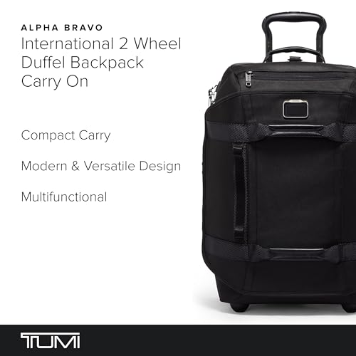 TUMI - Alpha Bravo International 2 Wheeled Duffel Backpack Carry-On - Ballistic Nylon - 21.8