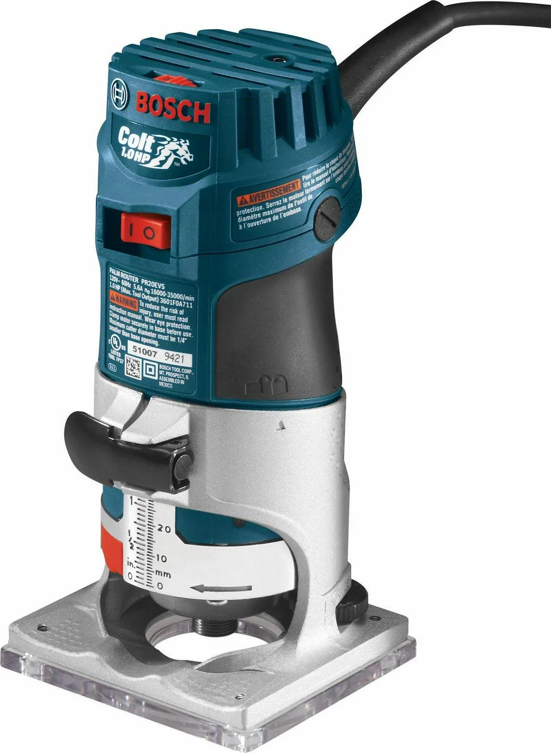 Bosch 1 HP Electric Variable Speed Palm Router