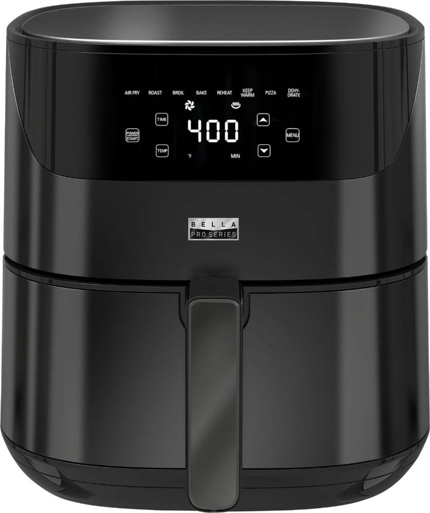 Bella Pro Series - 6.3-qt. Touchscreen Air Fryer - Black Stainless Steel 90121