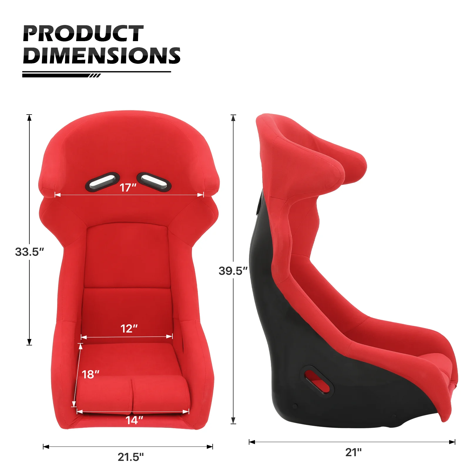 MoNiBloom Racing Steering Wheel Stand with Racing Seat, Driving Simulator Seat with Adjustable Slide, Simulator Cockpit Fit for Logitech G25, G27, G29, G920, PS5 Xbox, Red