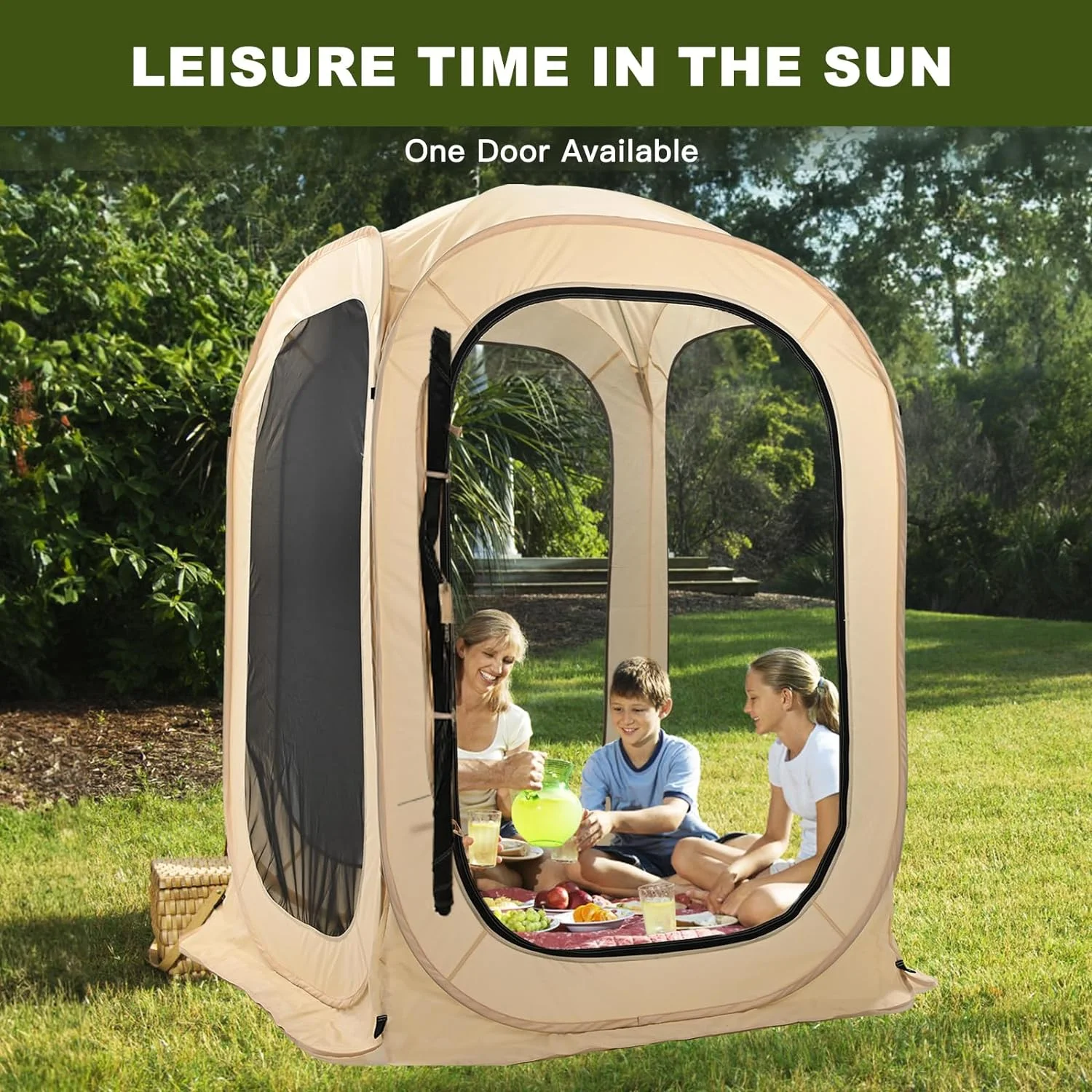 Sports Tent with Sealed Floor - Instant Tent Shelter - Outdoor Bubble Tent 1-6 Person - Rain Tent Camping Sun Shelter Pop Up