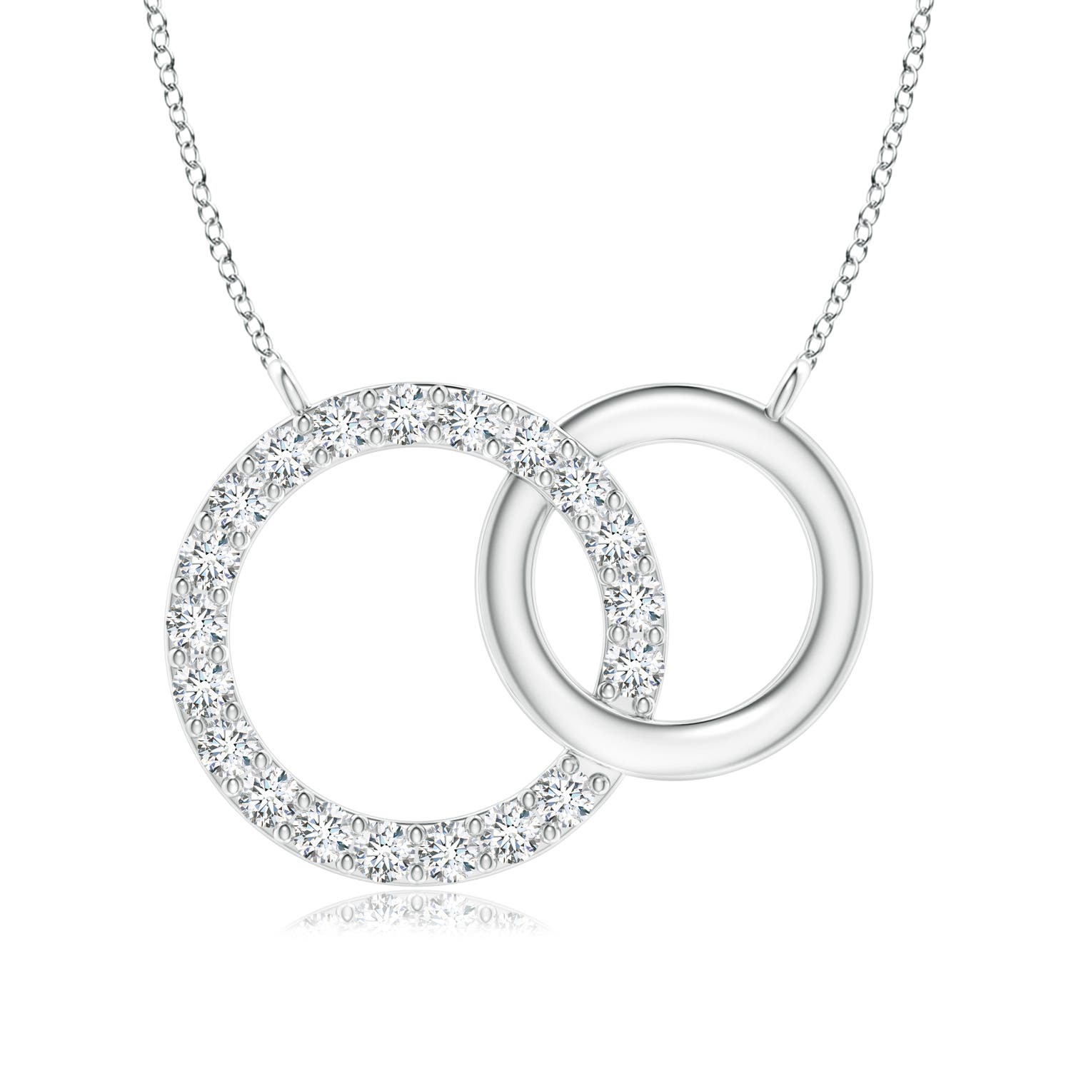Angara Natural 0.26 Ct.tw. Diamond Fashion Pendant Necklace in 14K White Gold for Women