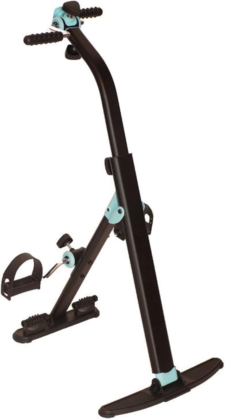 Step Fitness Machines， LCD Display Mini Exercise Bike Indoor Portable Fitness Vertical Stepper Elder Hands and Legs Training Bicycle Fitness Equipment