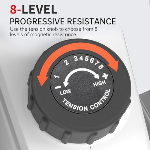 Under Desk Elliptical Machine, Electric Ellipse Leg Exerciser as Seen on TV for Seniors, Pedal Exerciser Fully Assembled with 8 Resistance Levels, Portable Leg Exerciser for Home Office