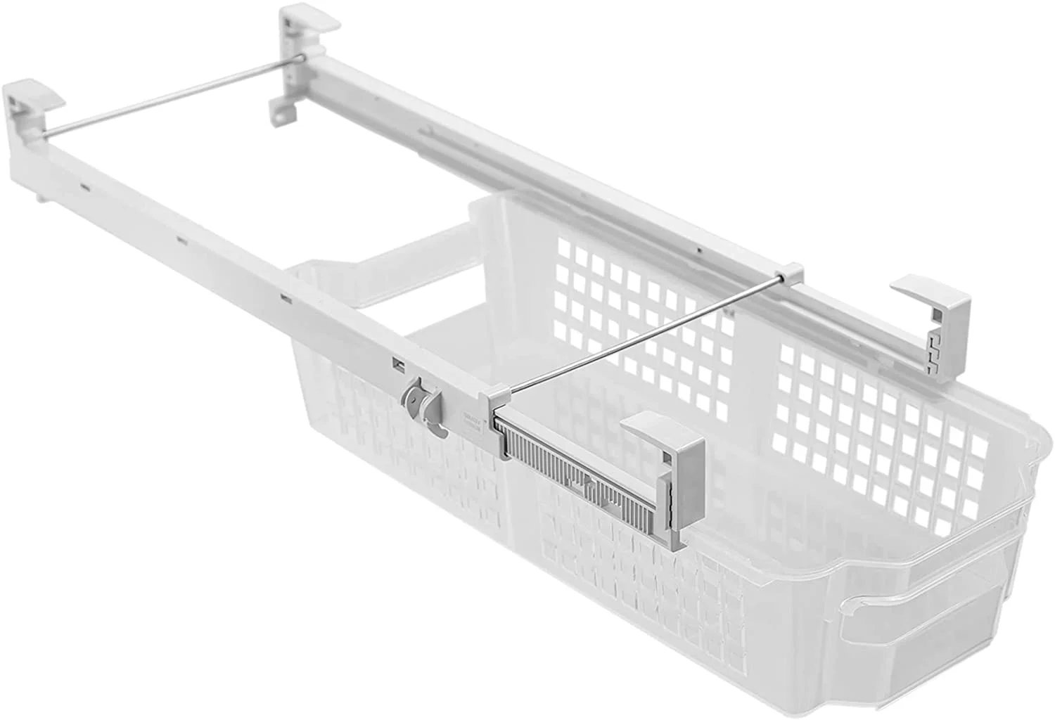 Smart Design Refrigerator Pull Out Bin Drawer - Holds 15 lbs - Medium - Clear