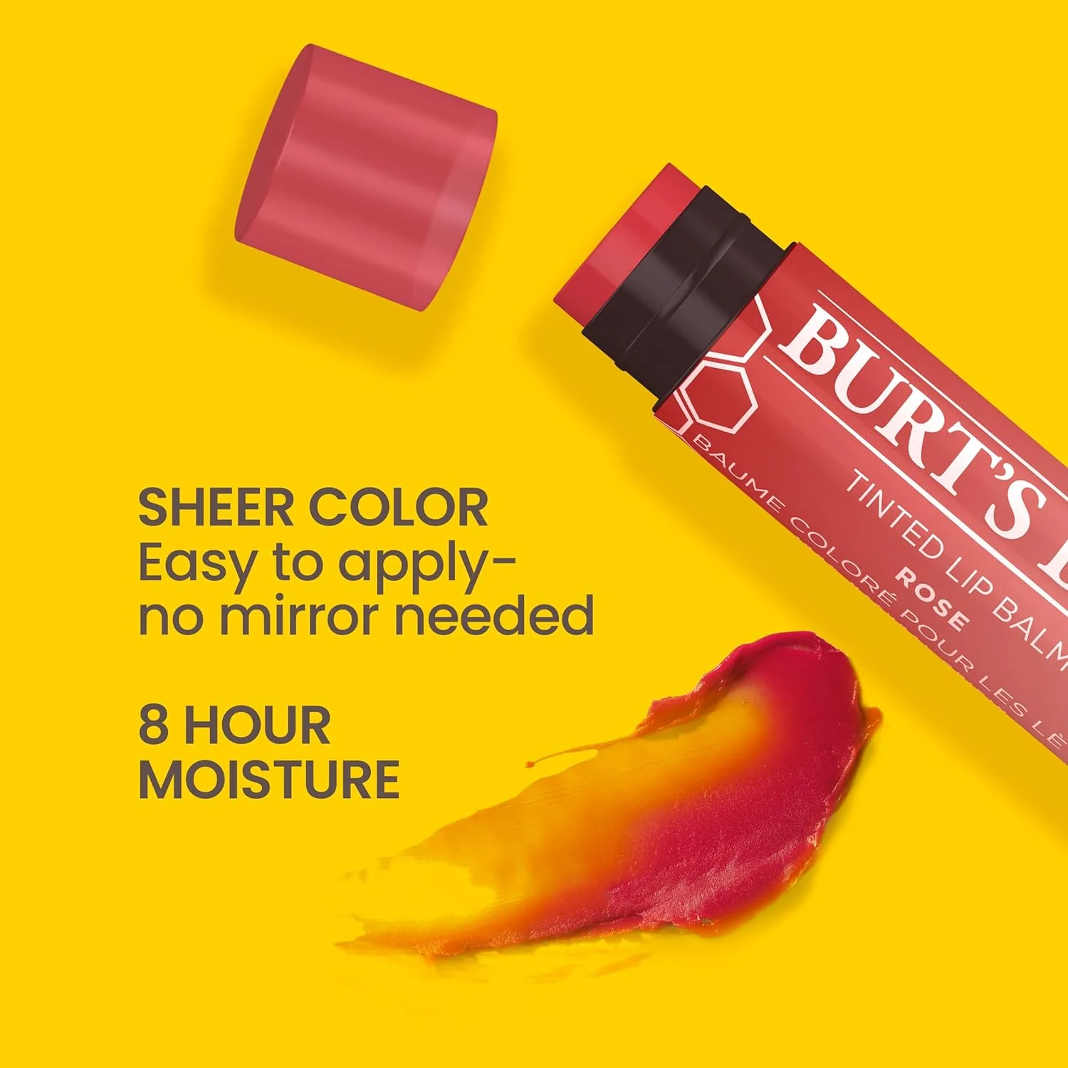 Burt's Bees Lip Tint Balm Stocking Stuffers Gifts, Long Lasting 2 in 1 Duo Tinted Balm Formula, Color Infused with Hydrating Shea Butter for a Natural Looking Buildable Finish, Petal Rose (2-Pack) Rose 2 Count (Pack of 1)