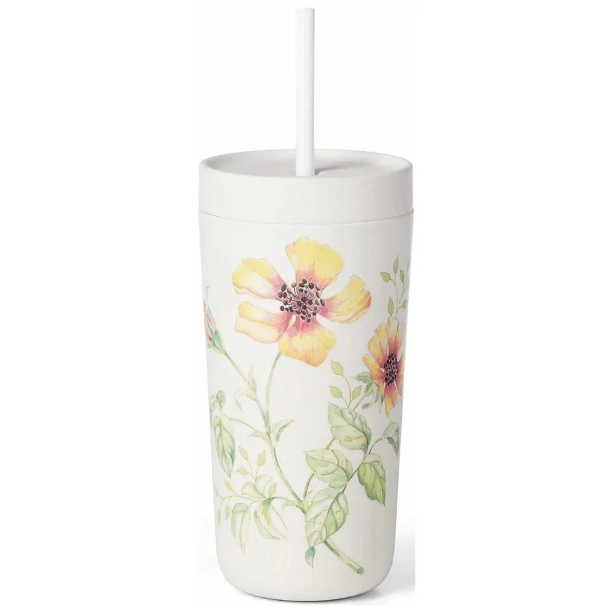 Lenox Butterfly Meadow Bamboo Tumbler With Straw