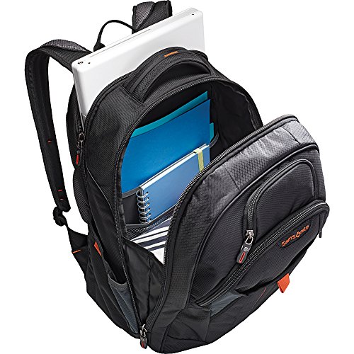 Samsonite Tectonic 2 Large Backpack, Black/Orange, 18 x 13.3 x 8.6