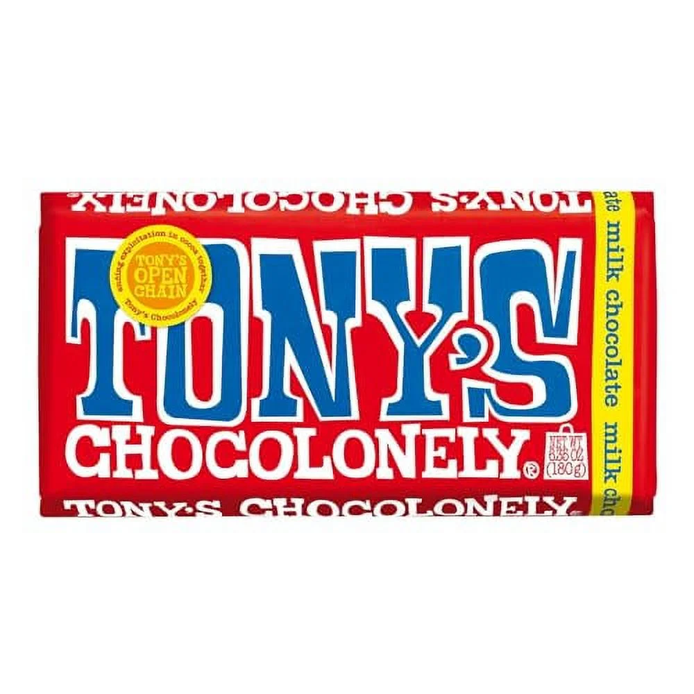 Tony's Chocolonely - Top 3 Milk Chocolate Bundle - Belgium Chocolate, No Artificial Flavoring, Fairtrade & B Corp Certified - 6.35 Oz, 6 Bars