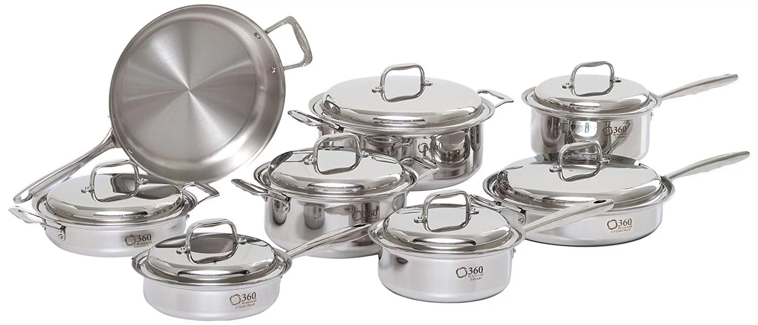 360 Cookware 15-Piece Stainless Steel Cookware Set