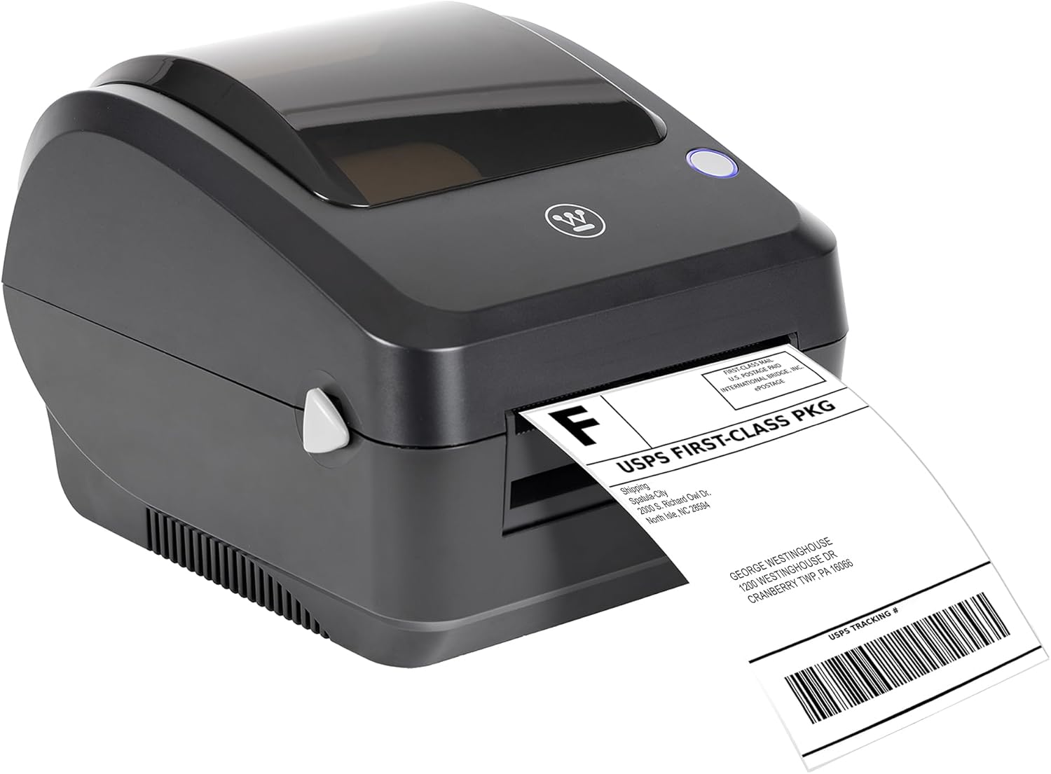 Westinghouse Direct Thermal Label Printer USB, Commercial grade, Compatible with USPS, UPS, FedEx, eBay, Shopify, Amazon, & More, Desktop Label Printer for Packages, includes Sample 4x6 Labels