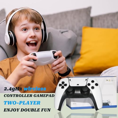 Hikonia Retro Game Console with 20000 Games,Plug & Play Video Game Console 18 Emulators Classic Games,4K HDMI Output for TV,Dual Controllers Birthday Gifts for Boys & Girls 64G