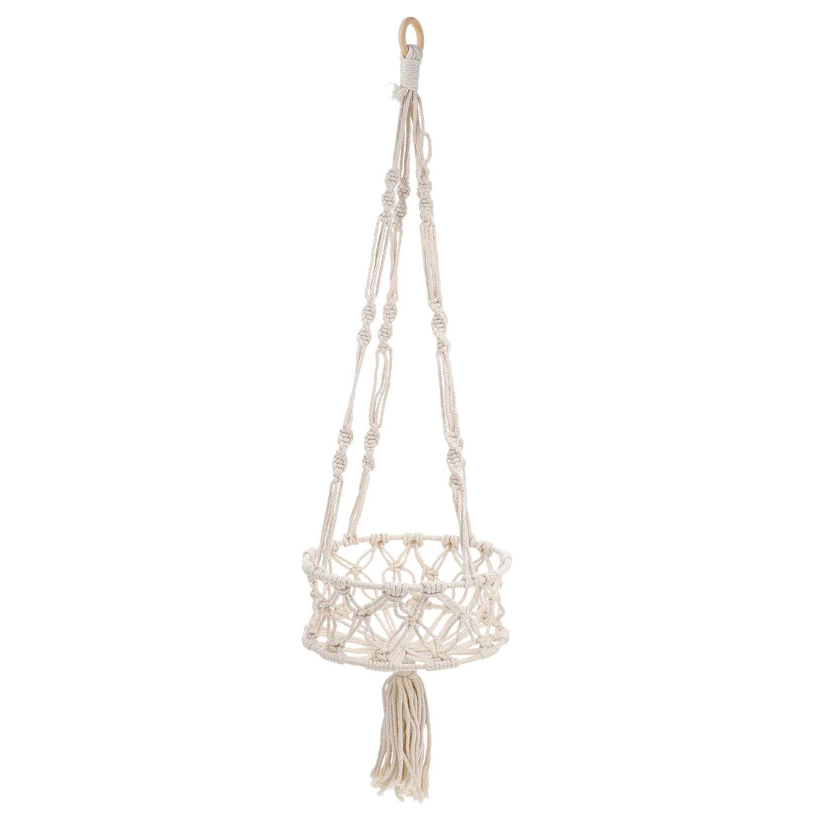 Woven Fruit Basket Hanging Flower Pot Long-lasting