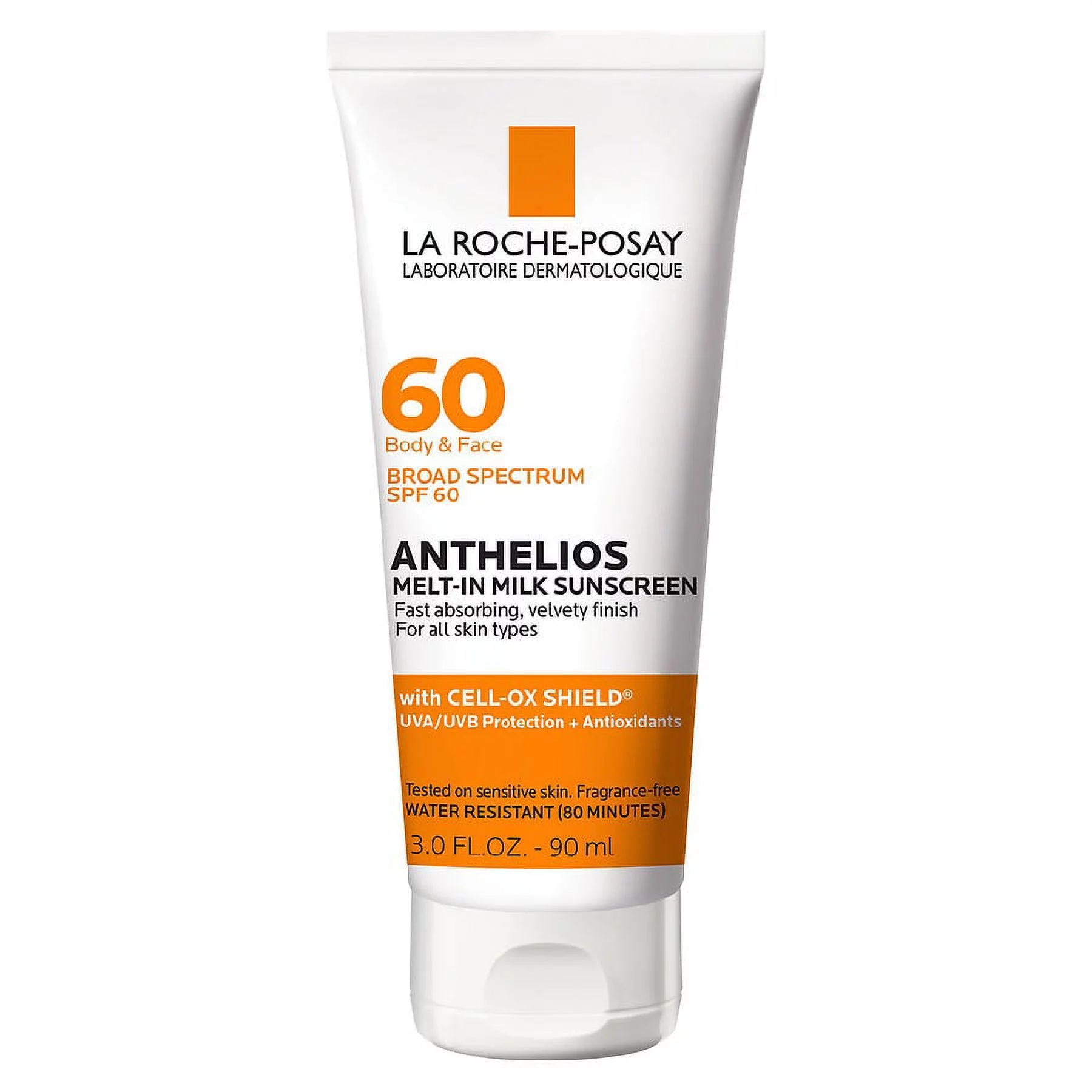 La Roche-Posay Anthelios Body & Face Sunscreen, Melt-In Milk Oxybenzone Free SPF 60