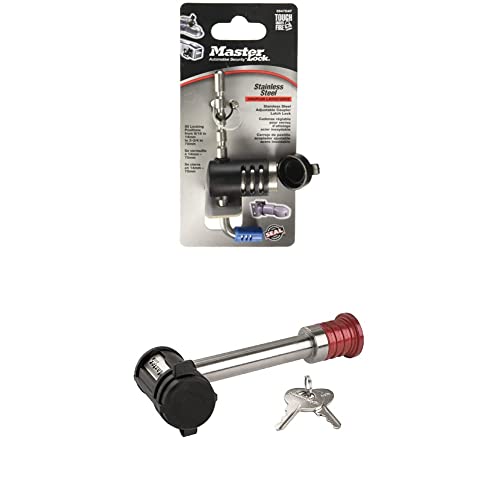 Master Lock Trailer Lock, Stainless Steel Adjustable Coupler Latch Lock, 2847DAT