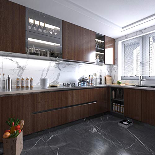 Walnut Contact Paper 24x354 inch Brown Wood Contact Paper for Countertops Walnut Vinyl Wrap Waterproof Self-Adhesive Wood Wallpaper Peel and Stick Table Top Countertop Covers Oak Contact Paper