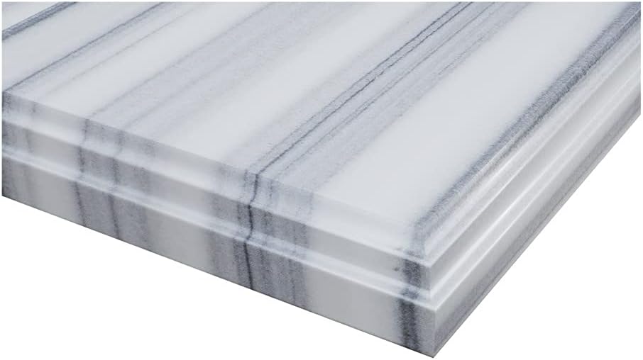 Laviva White Stripes Marble Countertop - 60