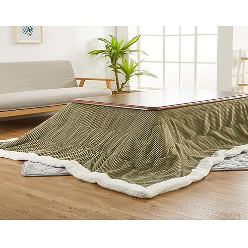 Kotatsu Table Blanket with Electric Heater, Japanese Furniture Futon Floor Table Set, Bedroom Tatami Heated Stove, Winter Foot Warmer Wooden Coffee Table, Low Lying Dining and Work Desk, for Home ( Co