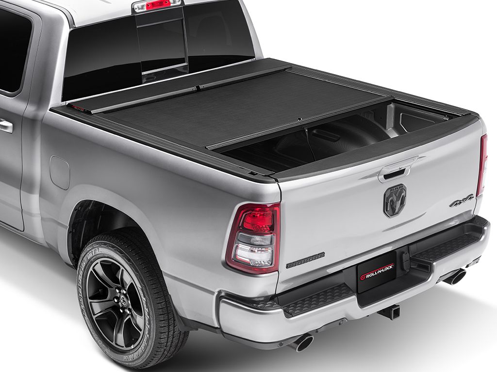 Roll-N-Lock by RealTruck M-Series Retractable Truck Bed Tonneau Cover Compatible with Select 2019-2023 Dodge Ram 1500 w/RamBox w/ Multi-Function (Split) Tailgate 5' 7