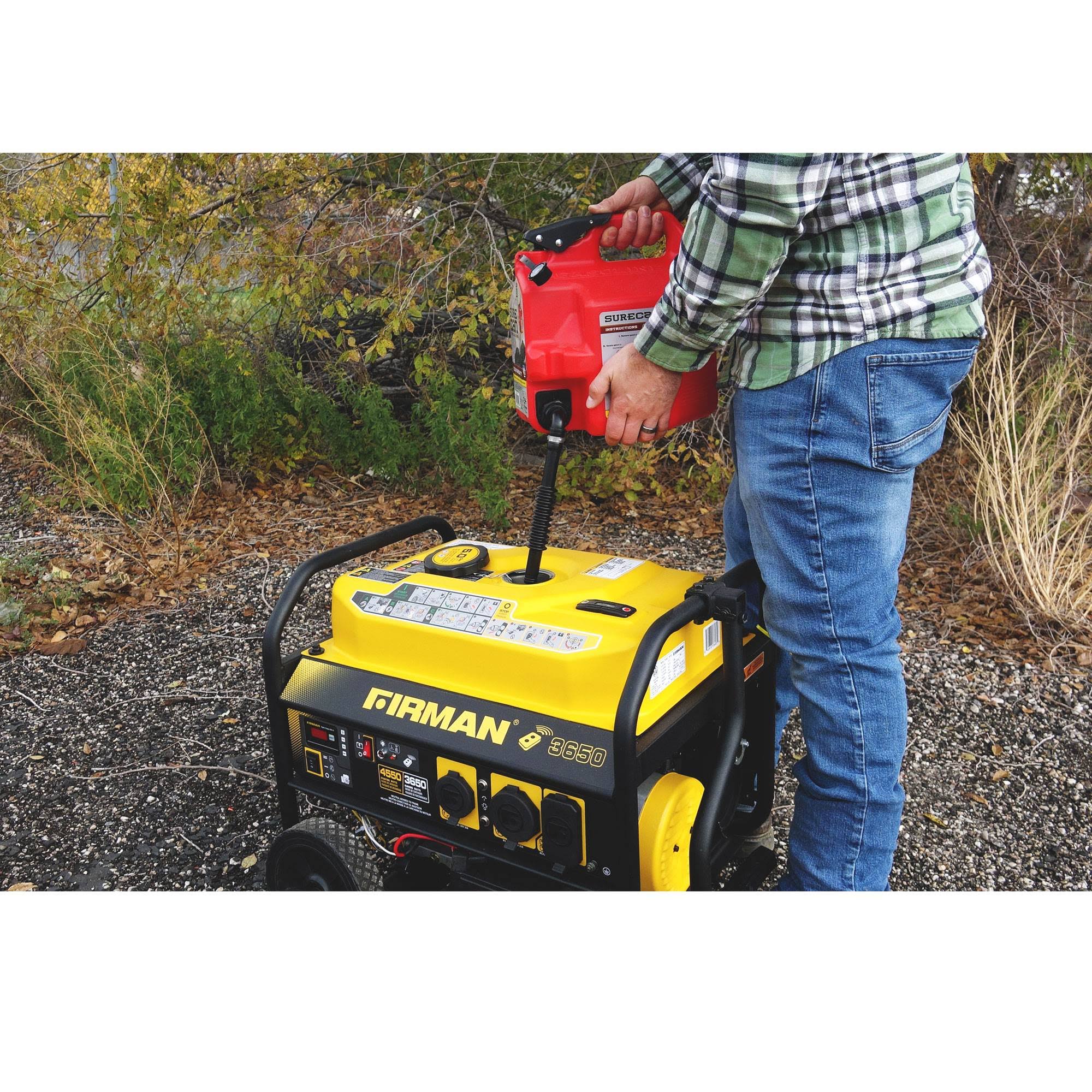 Surecan Self Venting Easy Pour 2.2 Gallon Flow Control GAS Container (2 Pack)