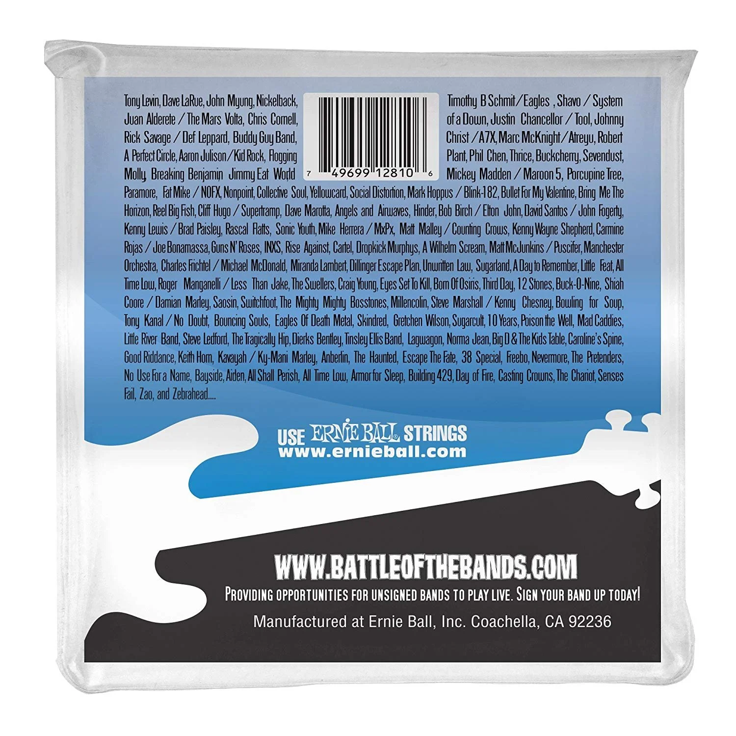 Ernie Ball Flatwound 5-string Electric Bass Strings - 45-130 Gauge