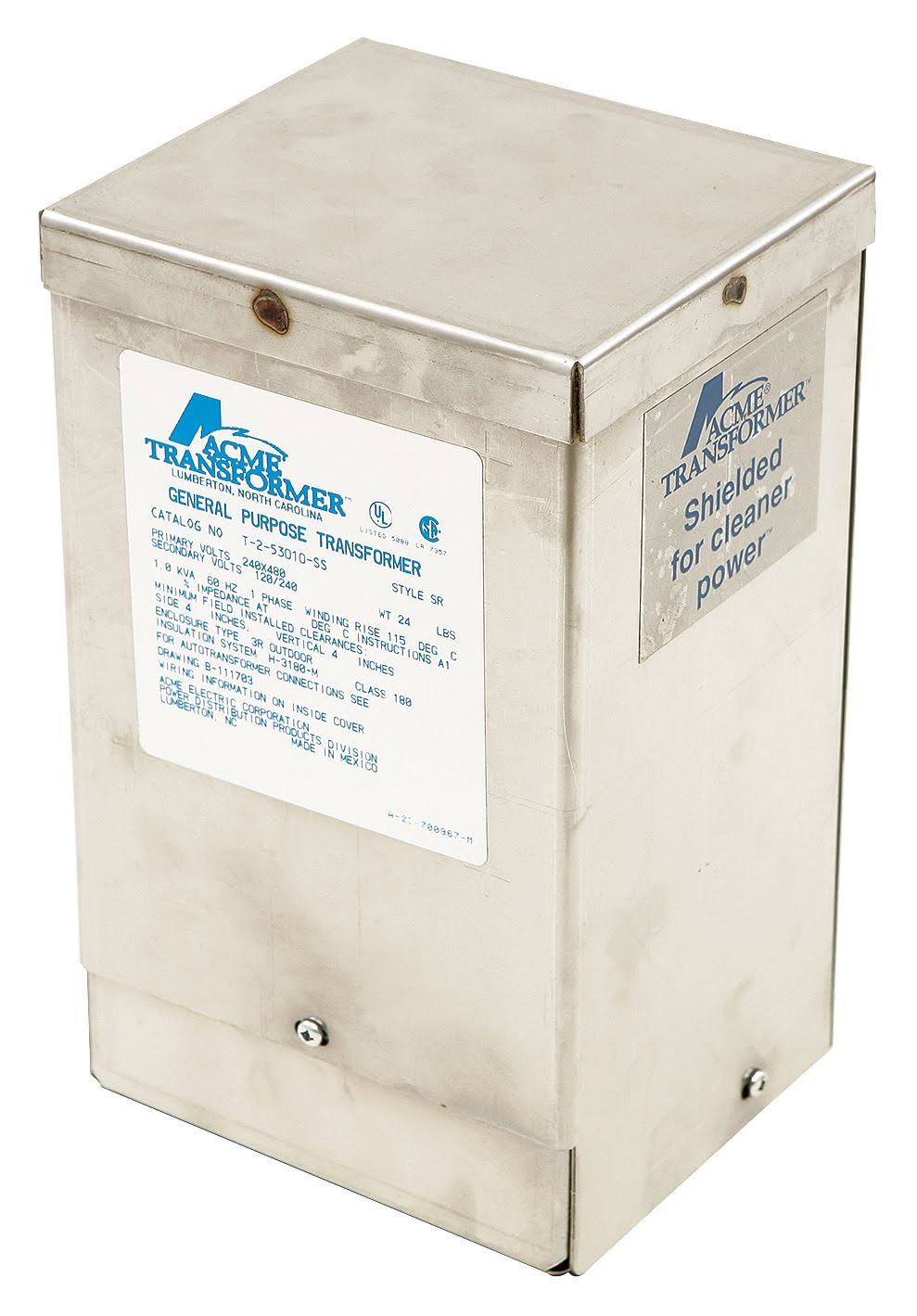 Acme Electric T253011SS transformer,1.5kva,120/240v,wall